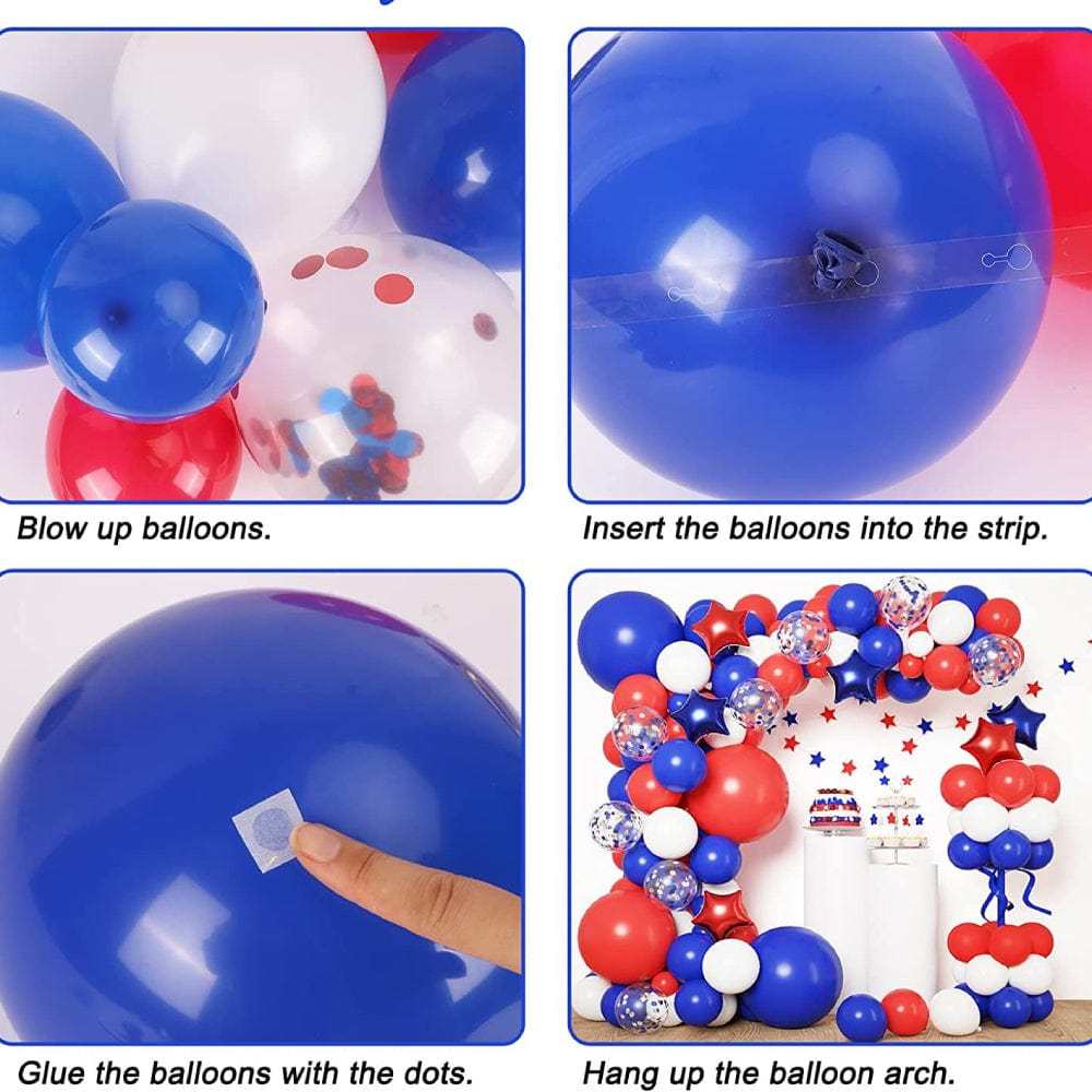 4th of July Pentagram Balloons Kits Patriotic Independence Day Balloons Party Supplies - GiftLab