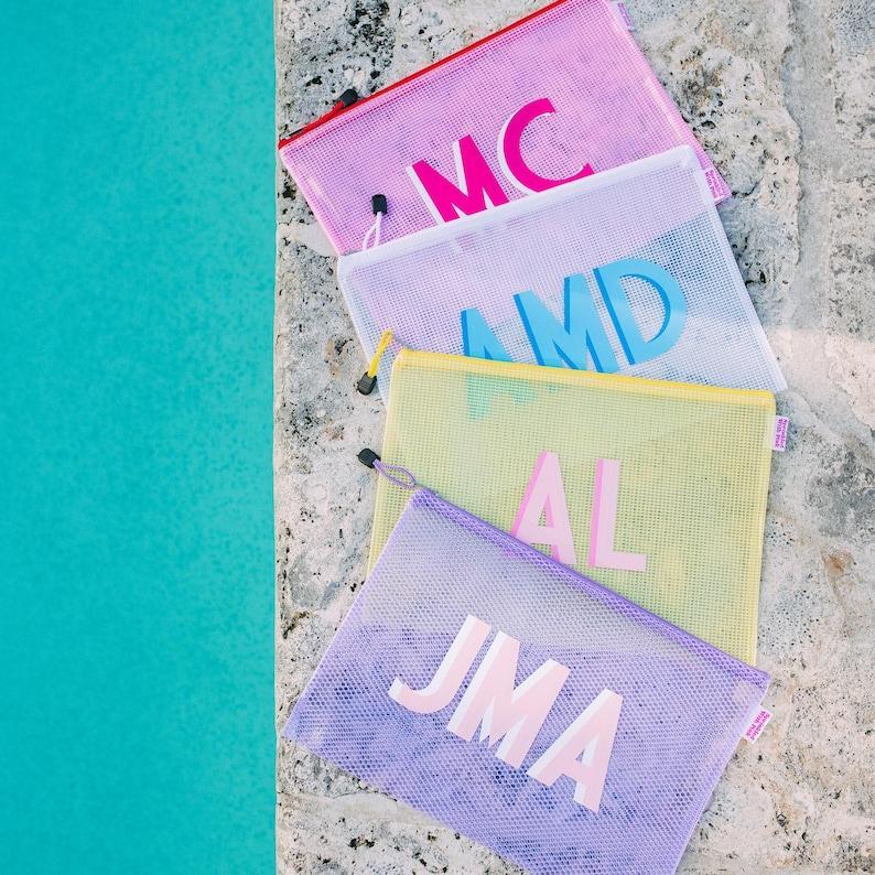 Custom Shadow Monogram Pool Bag Custom Toiletry Bag Name Shadow Monogram Pool Bag