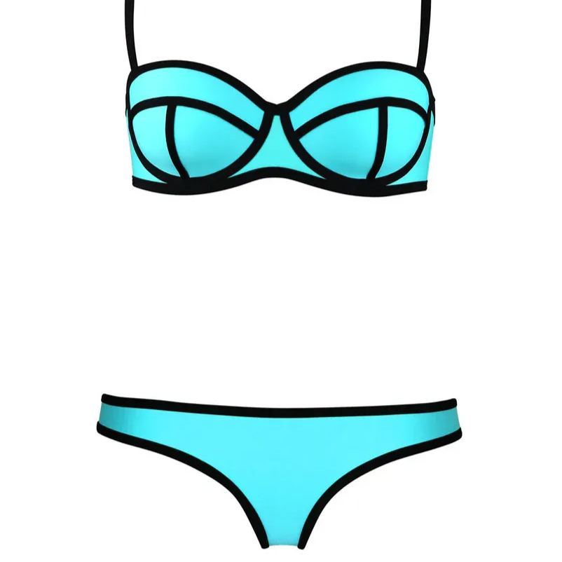 Color Block Bikini Set - MyFaceSwimSuit