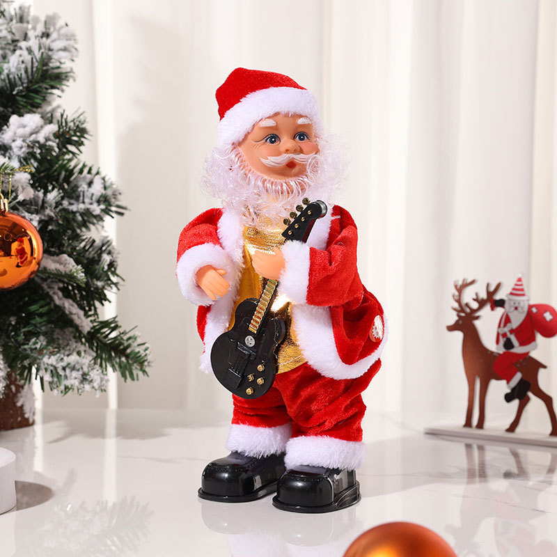 Dancing Santa Claus Toy Funny Twerking Santa with Music Christmas Dancing Decoration