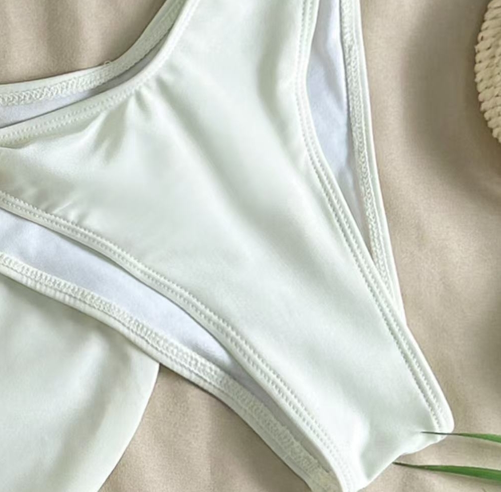 Women’s Star Bikini Solid Color Metal Star Sexy Two Piece Swimwear