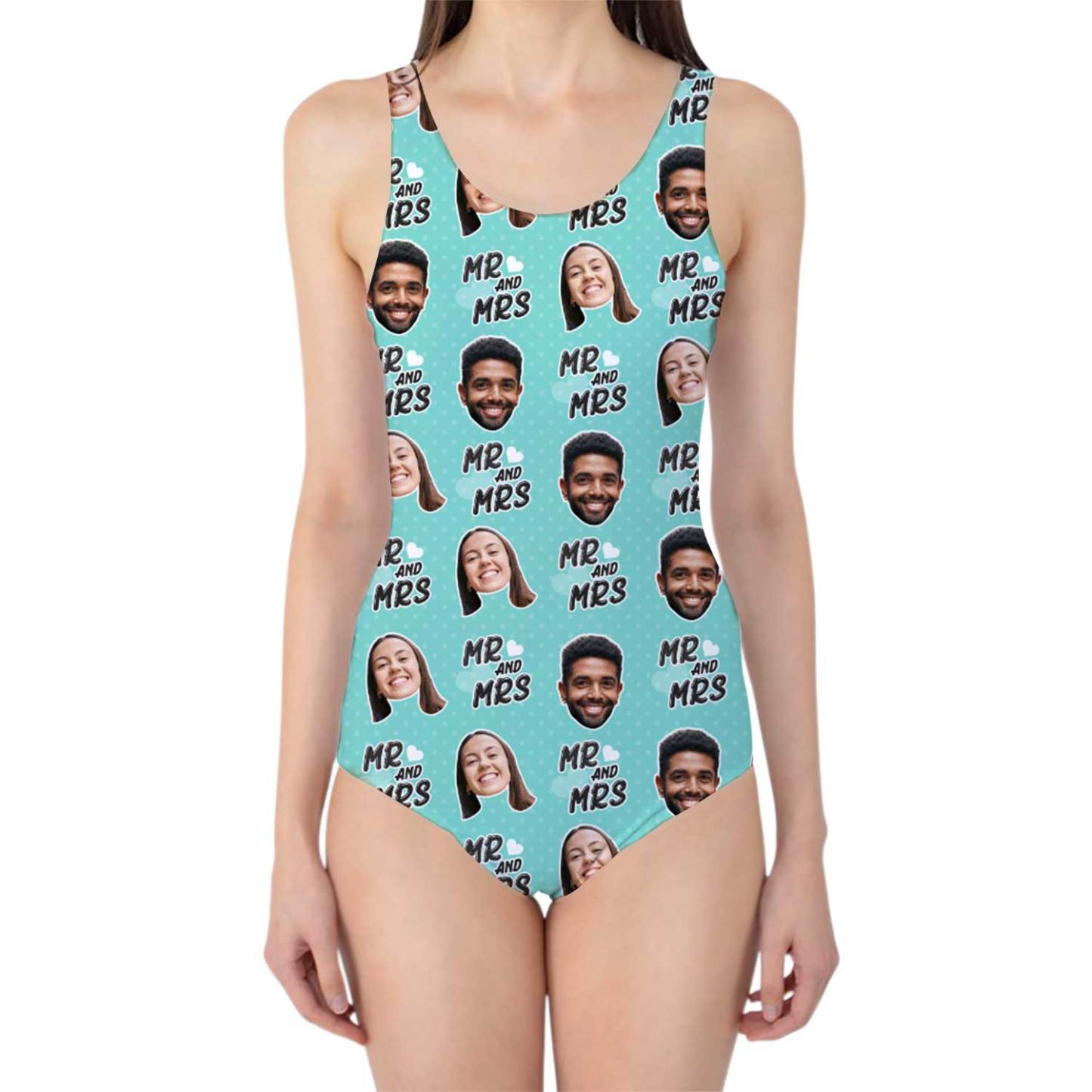 Face Bathing Suit Mr & Mrs Swimsuit Personalised With Faces Custom Swimsuit with Picture