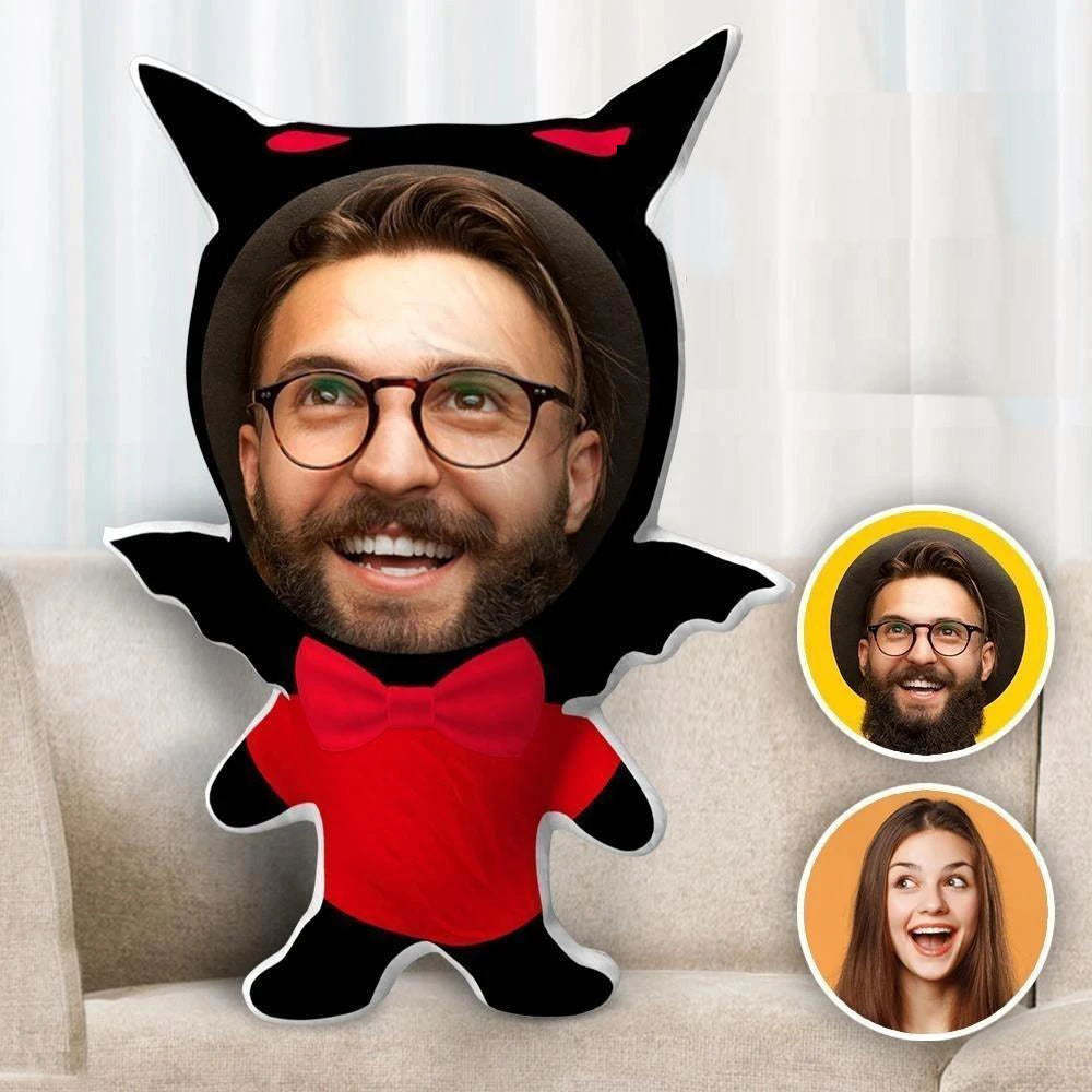 Custom Two Photos Double Sided Pillow Gift Batman Face