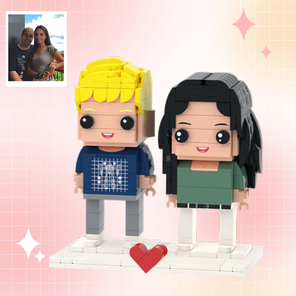 Customizable Fully Body 2 People Custom Brick Figures Beautiful Scenery Brick Me Figures -