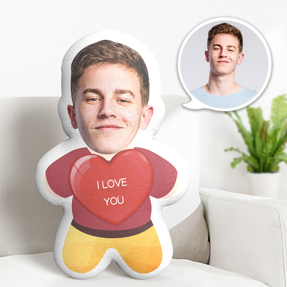 Custom Valentine's Day Minime Photo Throw Pillow Personalized Funny Pillow Gifts -