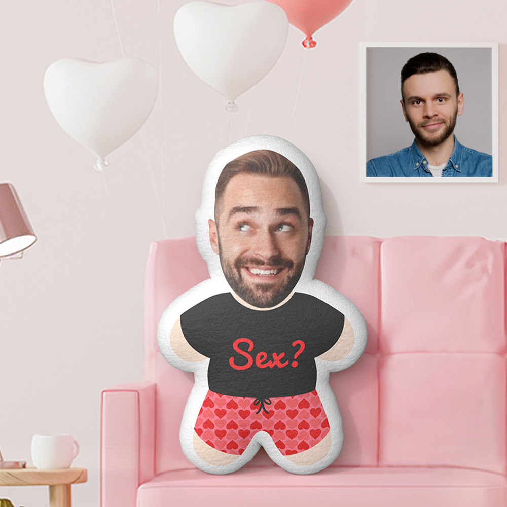 Custom Minime Throw Pillow Couuples Valentine Gift Face Pillow With Longing Eyes -