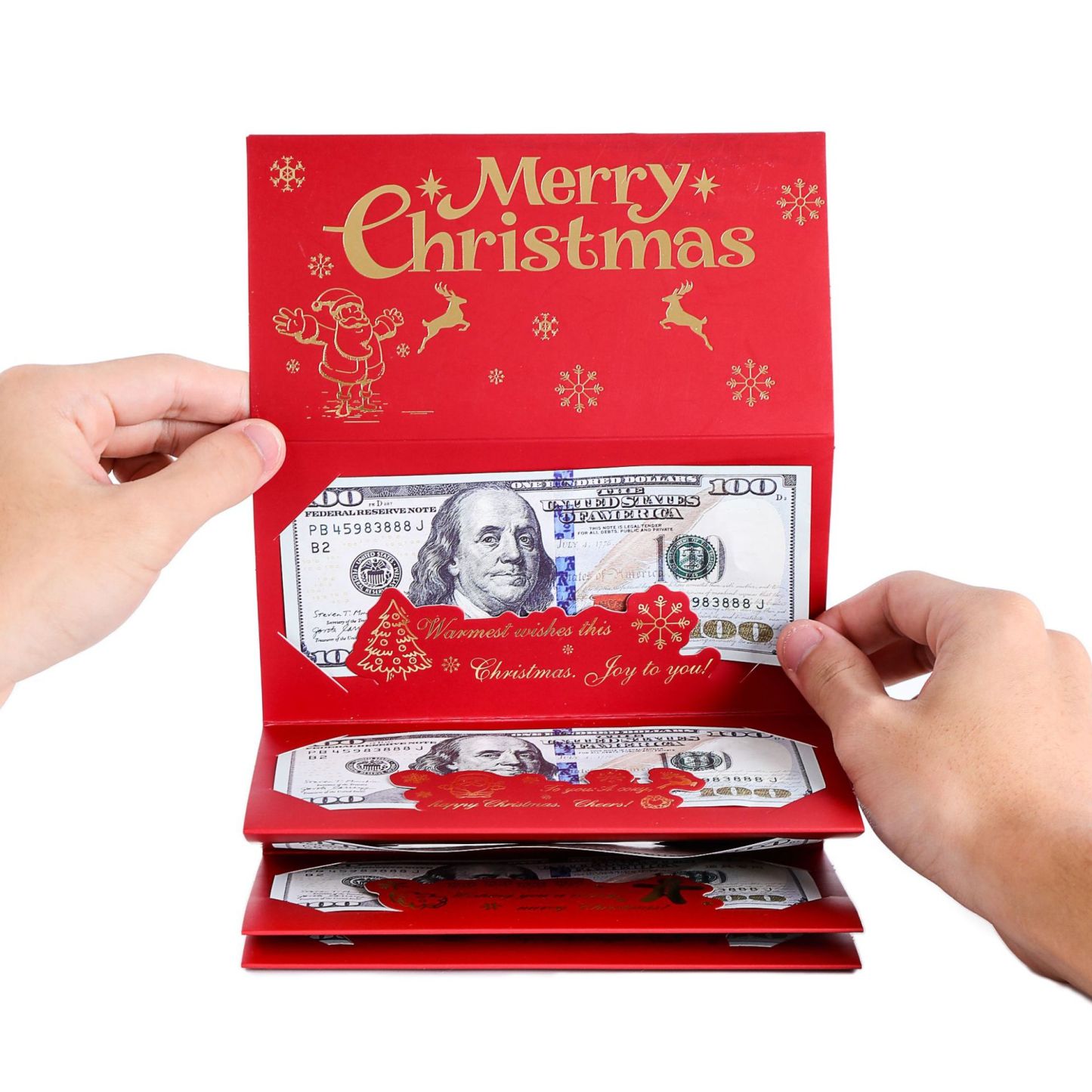 Christmas Money Holders with Envelopes Surprise Cash Gift Cards for Kids, Teens, Mom & DadCreative Christmas Cash Gift - 