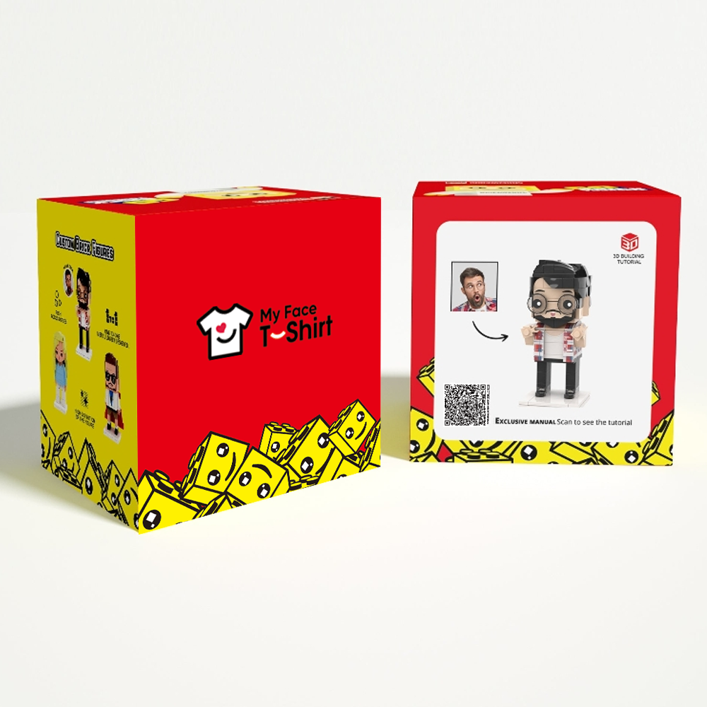 BOX for Single Brick Figures with Background - 