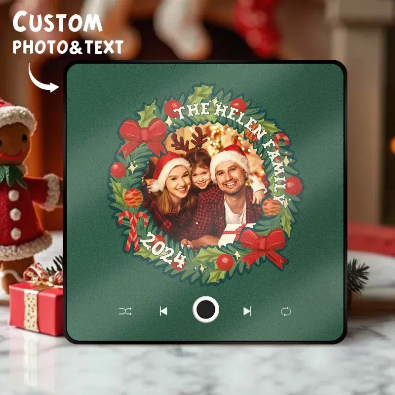Personalized Photo Music Fridge Magnet Christmas Gifts for Lovers Personalized Music Magnets Can Play Songs Christmas Gift -