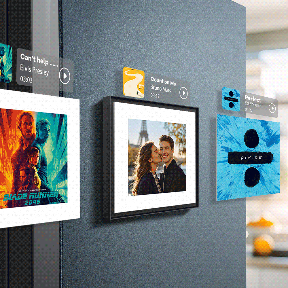 Custom Music & Photo Fridge Magnet Supports NFC Functionality -