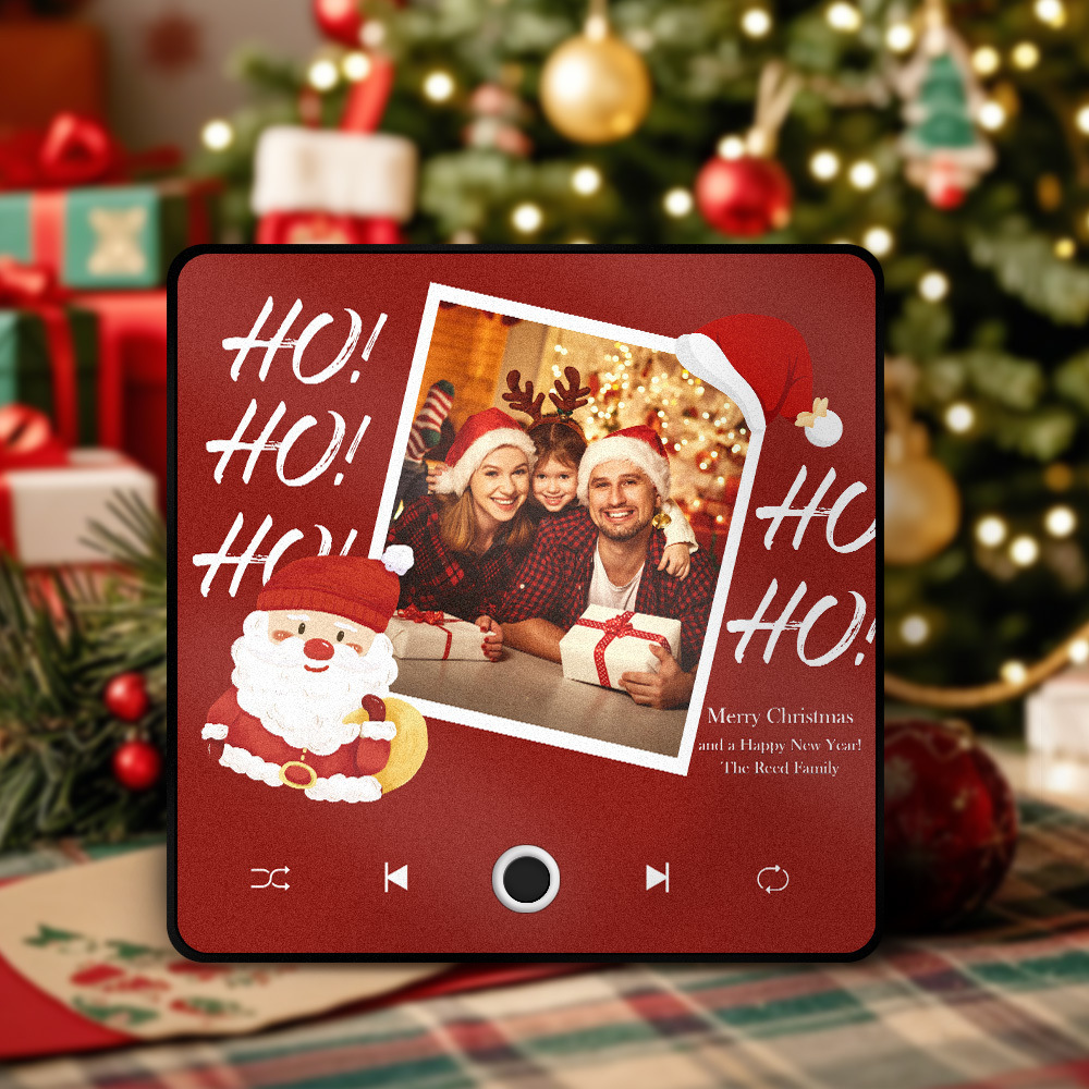 Custom Fridge Magnet with Photo & Music - Choose Your Music Christmas Gifts -