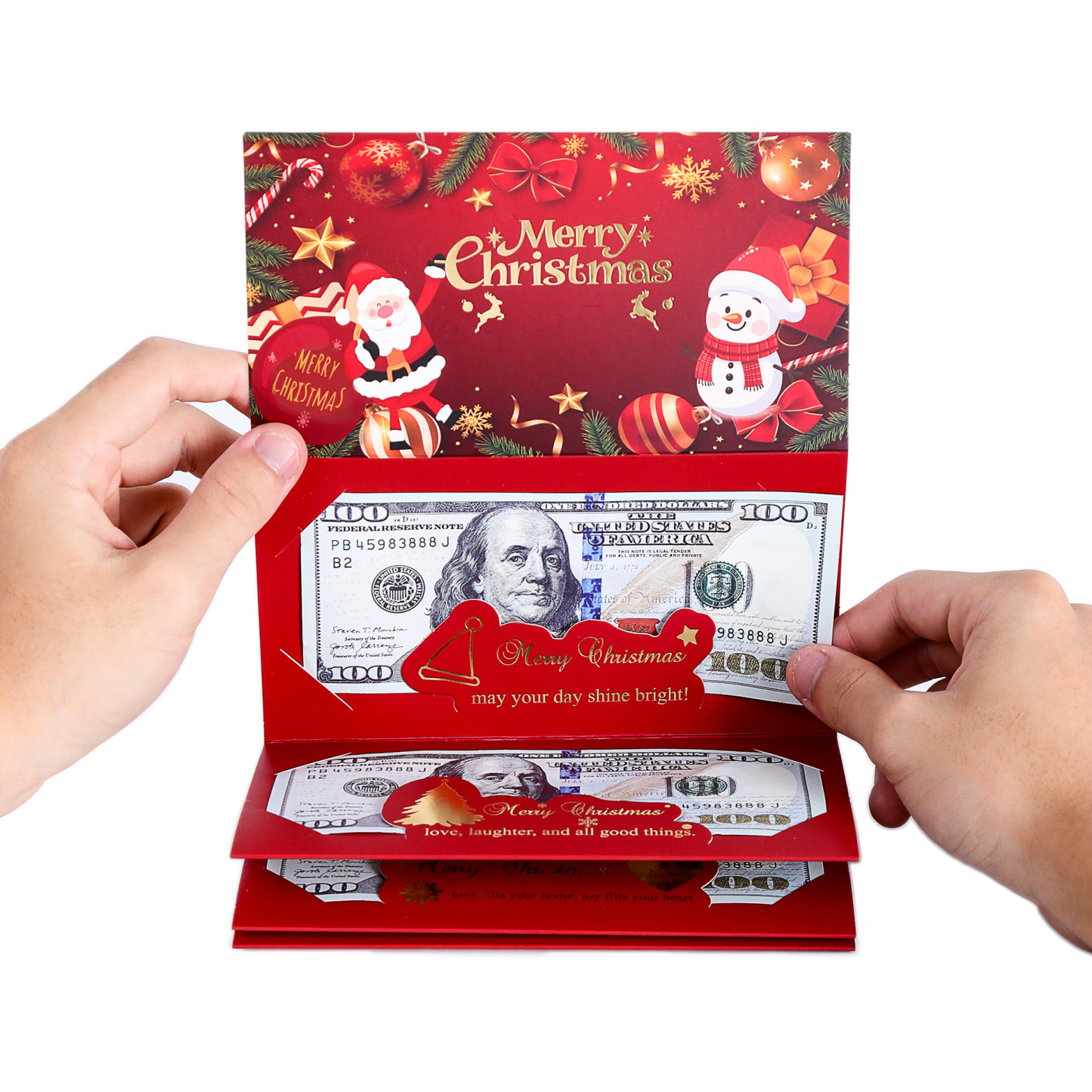 Christmas Money Holders with Envelopes Surprise Cash Gift Cards for Kids, Teens, Mom & DadCreative Christmas Cash Gift - 