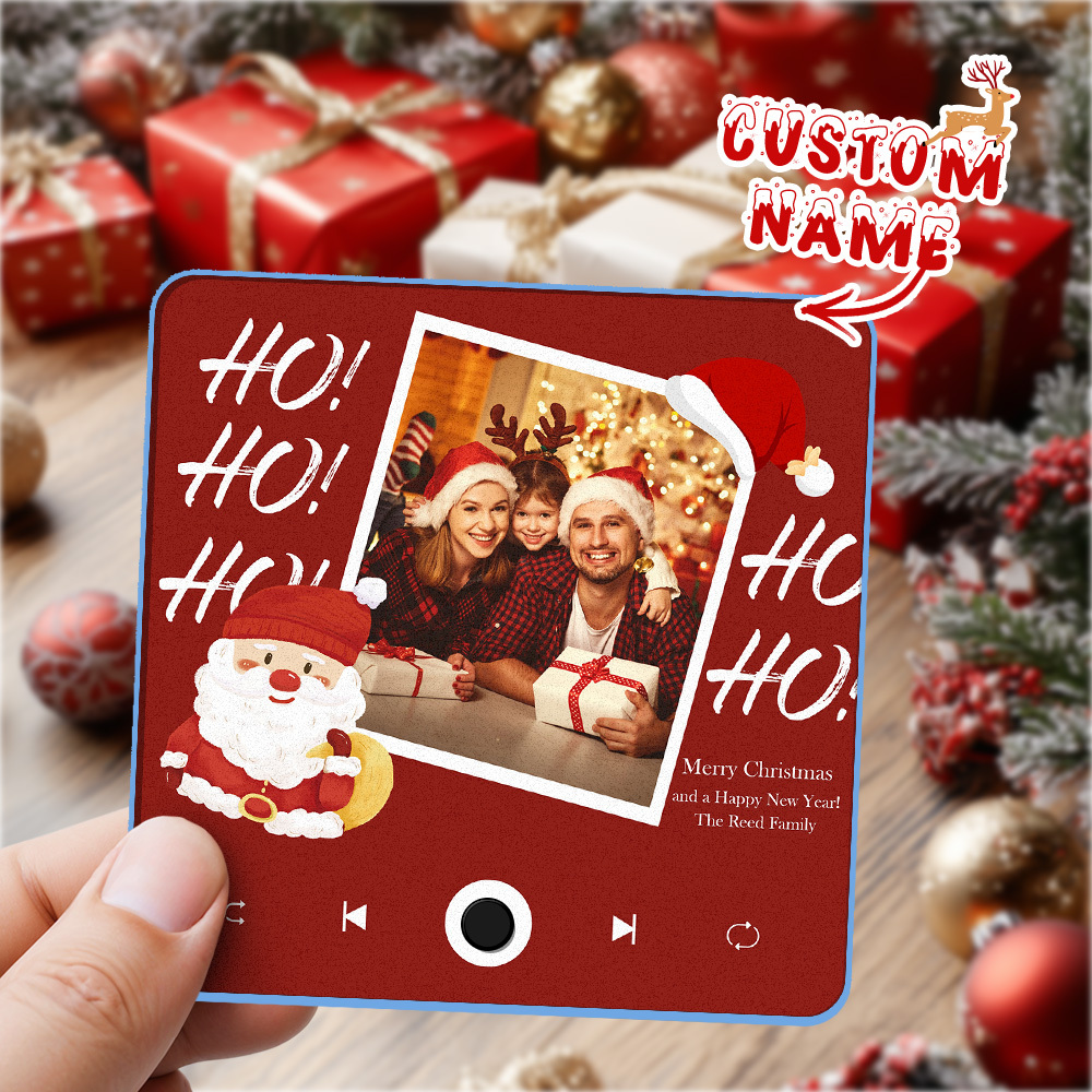Custom Fridge Magnet with Photo & Music - Choose Your Music Christmas Gifts -