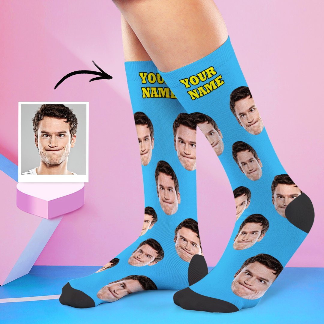 Custom Face Socks With Your Text