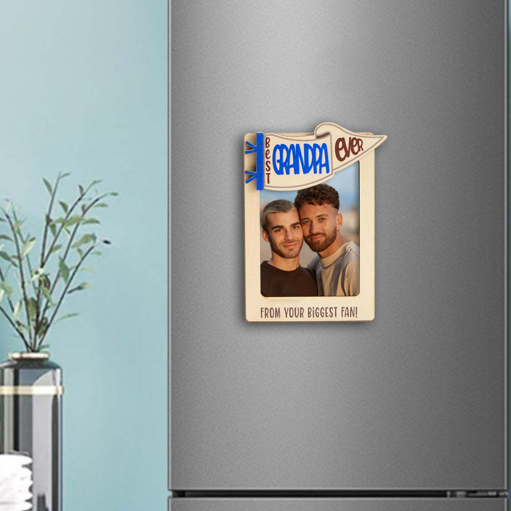 Custom Engraved Personalized Photo Frame Fridge Magnet Man to Man Gay Gift Ideas LGBT Gifts -