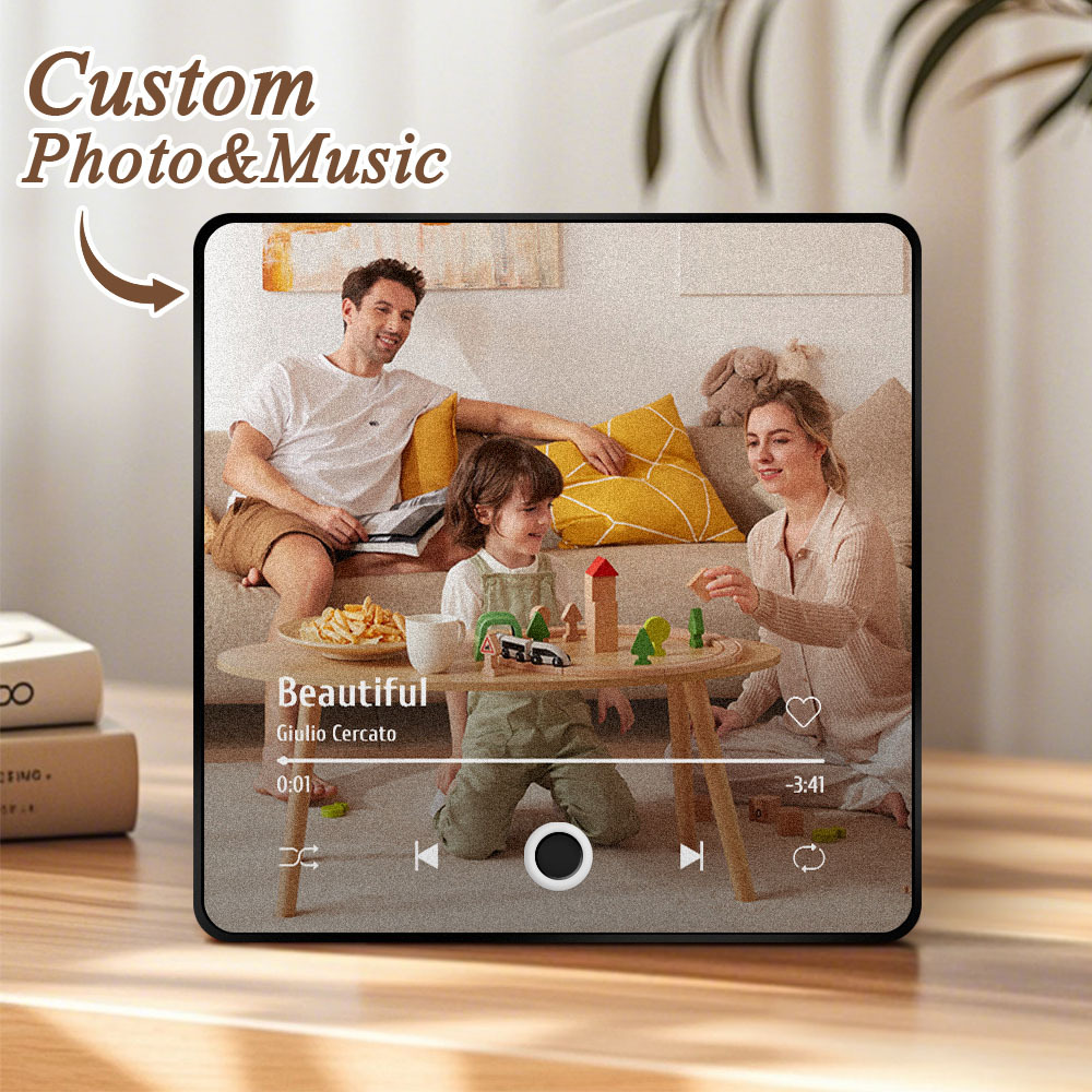 Personalized Photo Music Fridge Magnet Christmas Gifts for Lovers Personalized Music Magnets Can Play Songs Christmas Gift -