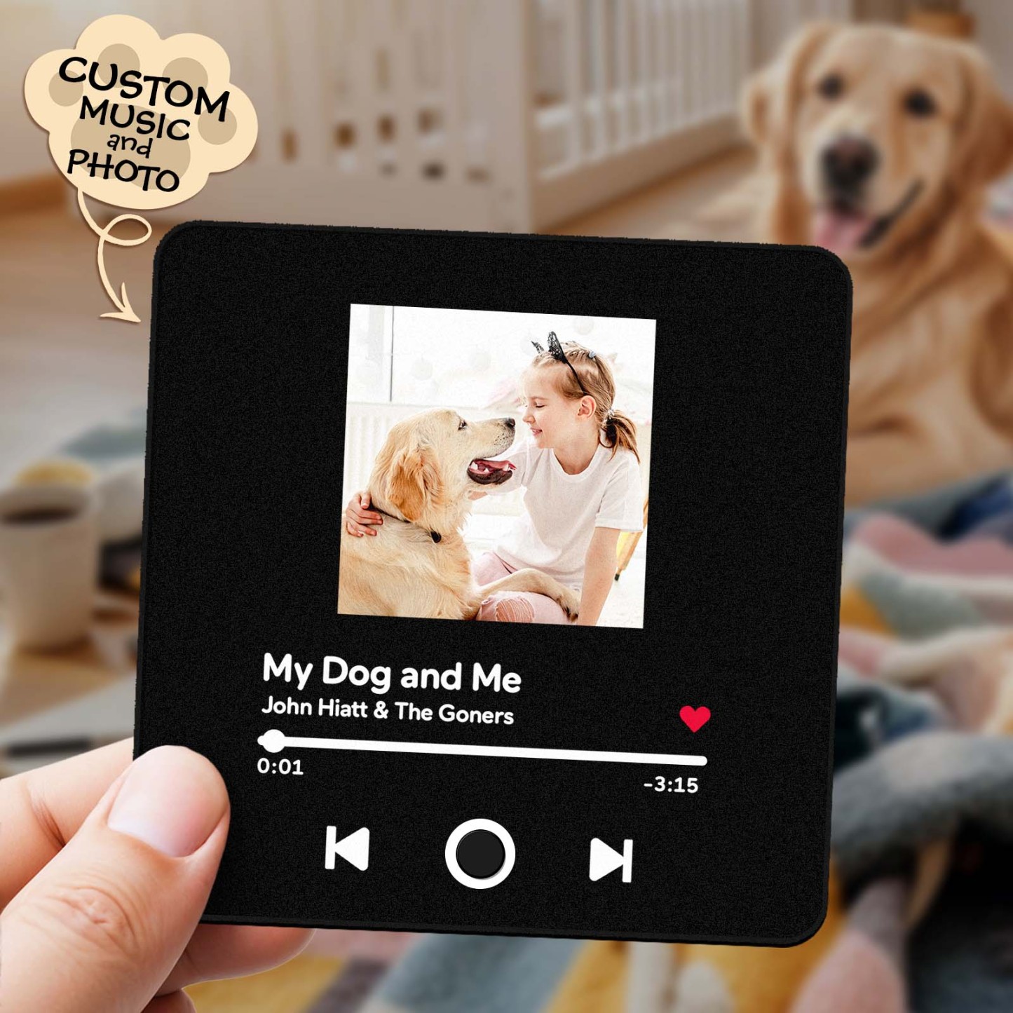 Personalized Photo Music Fridge Magnet Christmas Gifts for Lovers Personalized Music Magnets Can Play Songs Christmas Gift -