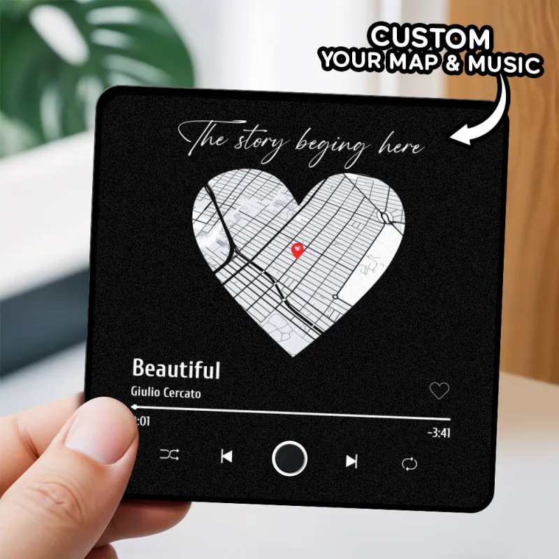 Personalized Photo Music Fridge Magnet Christmas Gifts for Lovers Personalized Music Magnets Can Play Songs Christmas Gift -