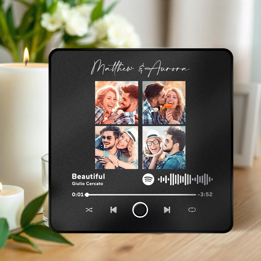 Personalized Photo Music Fridge Magnet Christmas Gifts for Lovers Personalized Music Magnets Can Play Songs Christmas Gift -