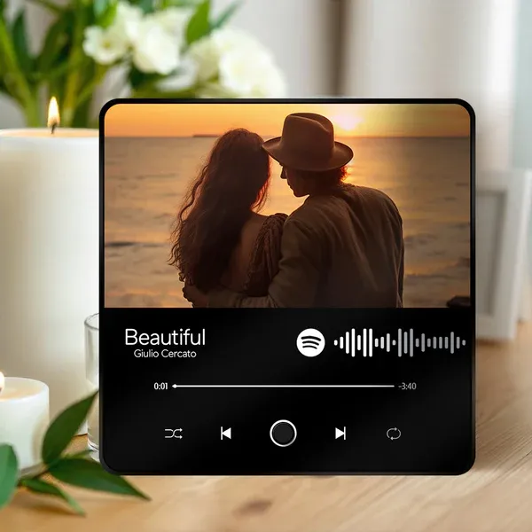Personalized Photo Music Fridge Magnet Christmas Gifts for Lovers Personalized Music Magnets Can Play Songs Christmas Gift -