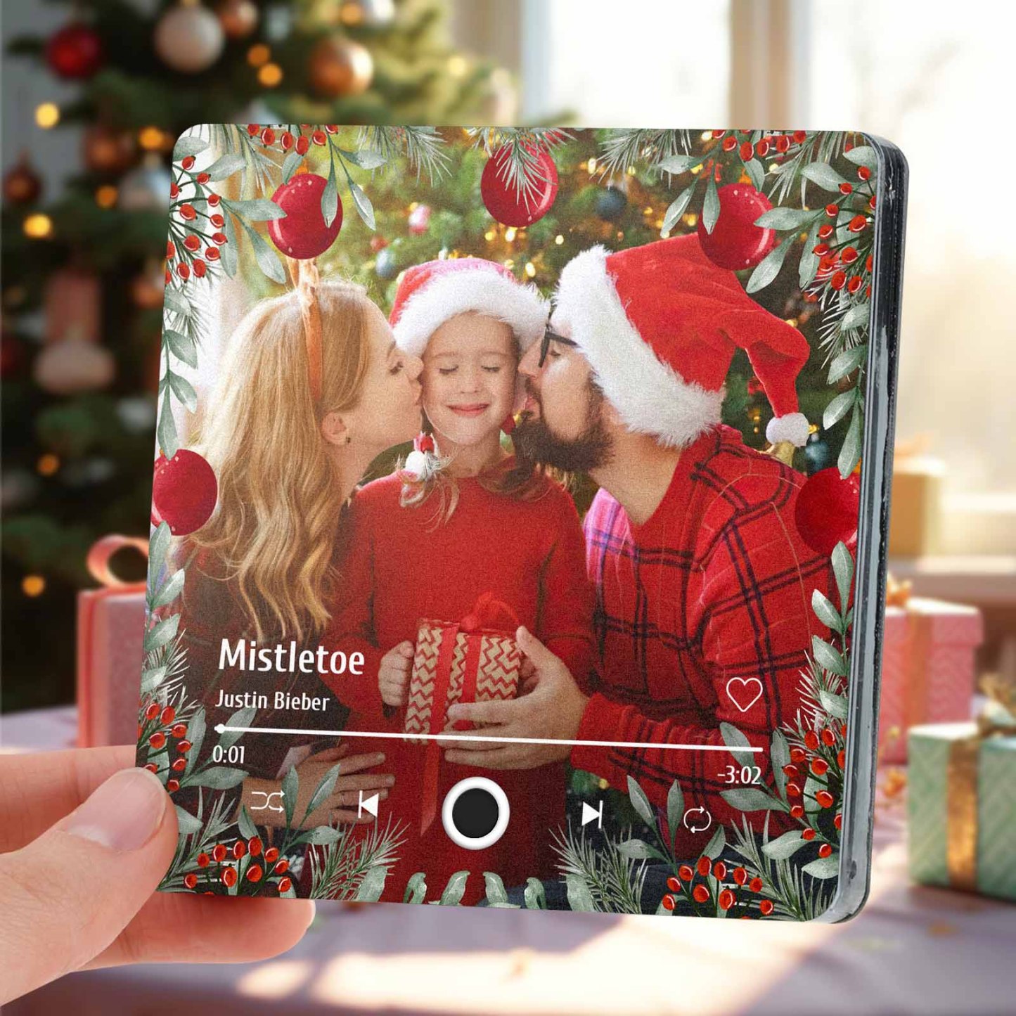 Personalized Photo Music Fridge Magnet Christmas Gifts for Lovers Personalized Music Magnets Can Play Songs Christmas Gift -