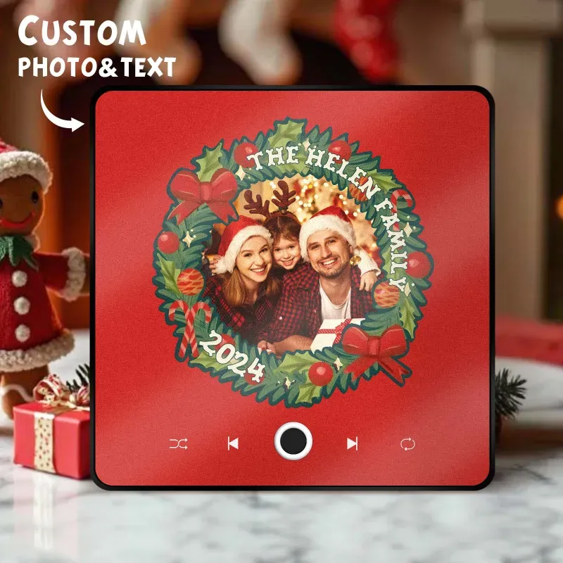 Personalized Photo Music Fridge Magnet Christmas Gifts for Lovers Personalized Music Magnets Can Play Songs Christmas Gift -