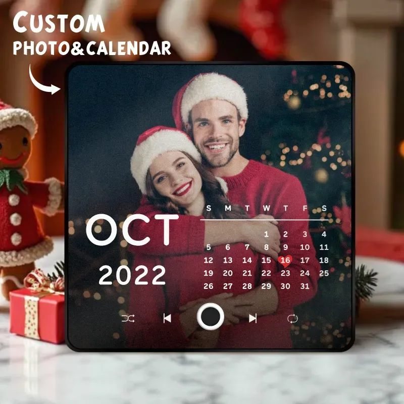 Personalized Photo Music Fridge Magnet Christmas Gifts for Lovers Personalized Music Magnets Can Play Songs Christmas Gift -