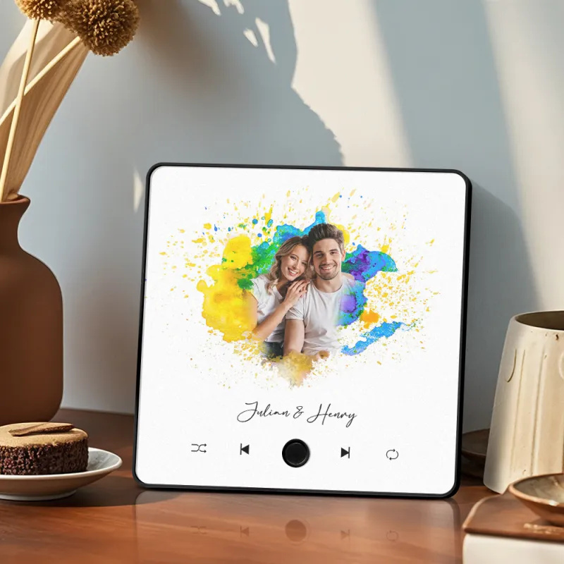 Personalized Photo Music Fridge Magnet Christmas Gifts for Lovers Personalized Music Magnets Can Play Songs Christmas Gift -