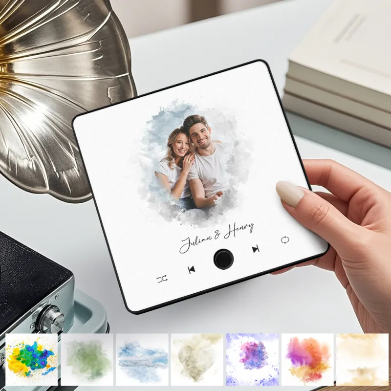 Personalized Photo Music Fridge Magnet Christmas Gifts for Lovers Personalized Music Magnets Can Play Songs Christmas Gift -