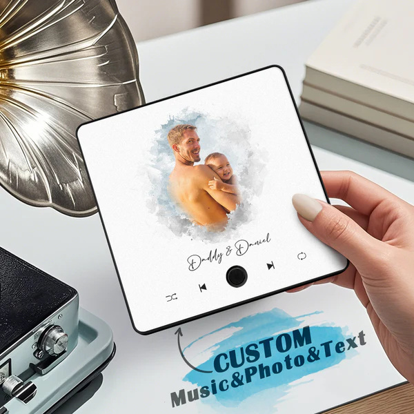 Personalized Photo Music Fridge Magnet Christmas Gifts for Lovers Personalized Music Magnets Can Play Songs Christmas Gift -