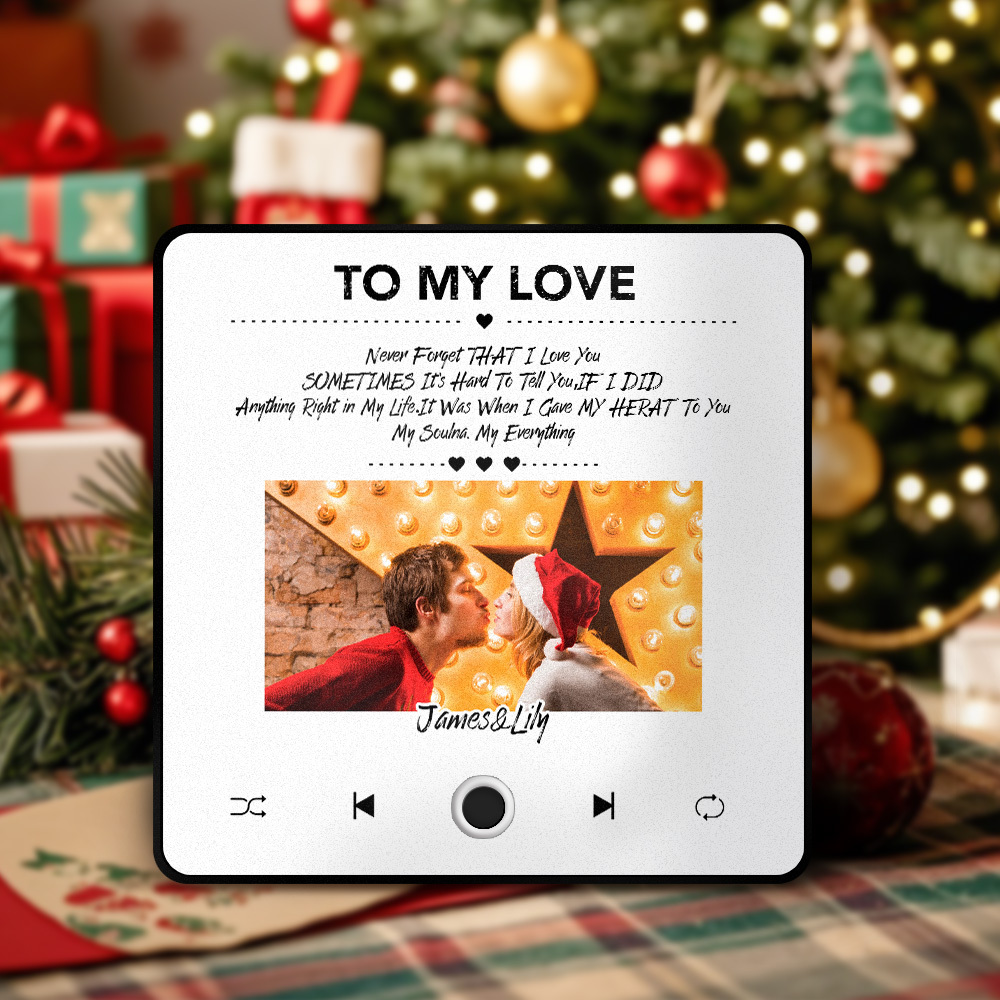 Custom Fridge Magnet with Photo & Music - Choose Your Music Christmas Gifts -