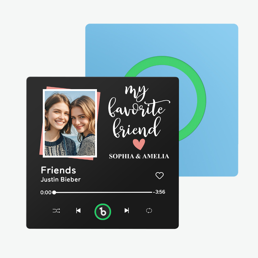 Personalized Music Fridge Magnet Colorful Album Fridge Magnet Can Plays Song FridgeBeats Pro Supports Bluetooth Connectivity Gift for Friends Couples -