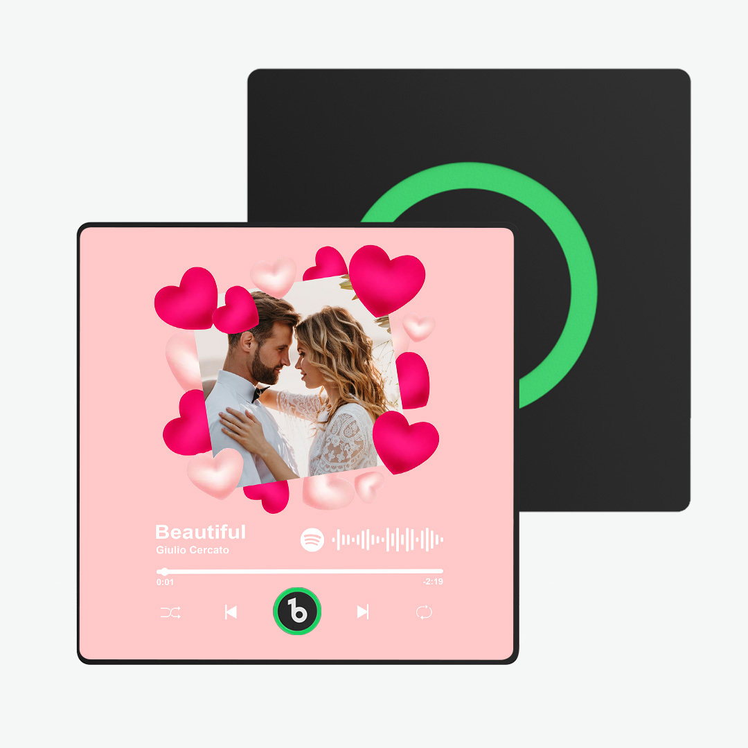 Custom Wedding Photo Fridge Magnets Personalized First Dance Song Magnets Can Play Music Customizable Picture Fridge Magnets Anniversary Valentine's Day Gifts Home Decor for Wife Husband -