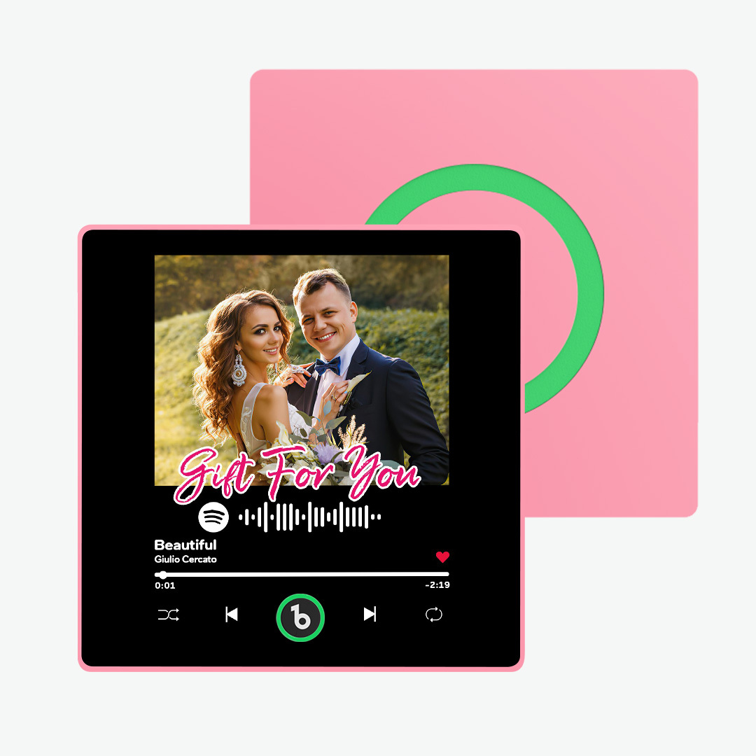Custom Music Fridge Magnet with Colorful Frame Personalized Spotify Fridge Magnet with Photo Wedding Gift -