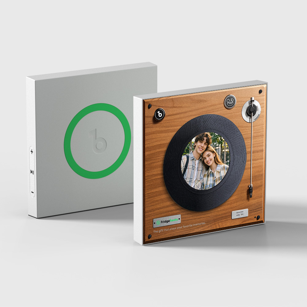 Custom Music And Photo Fridge Magnet Personalized Vintage Record Fridge Magnet Valentine's Gift -