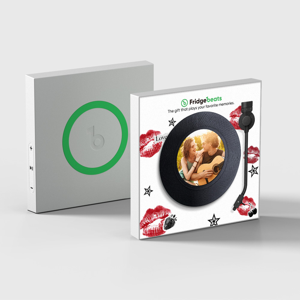 Custom Music And Photo Fridge Magnet Personalized Lip Fridge Magnet Valentine's Gift for Couple -