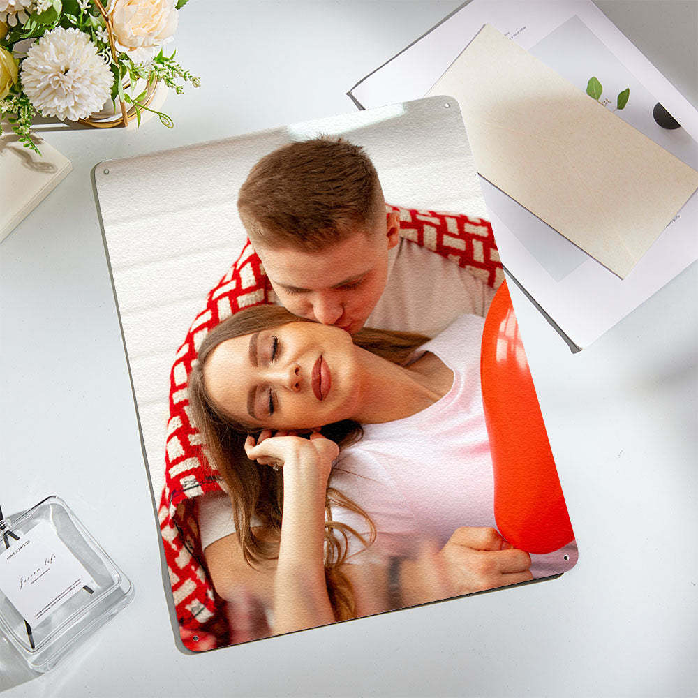 Custom Photo Poster Personalised Iron Poster Photo Wall Decor Painting Unique Gifts