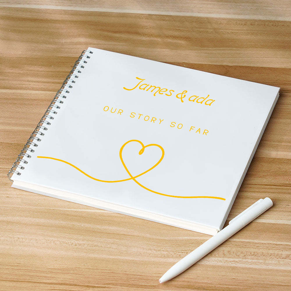 Personalized Text Notebook DIY Diary Portable Pierced Memory Notebook -
