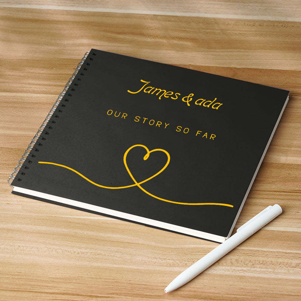 Personalized Text Notebook DIY Diary Portable Pierced Memory Notebook -
