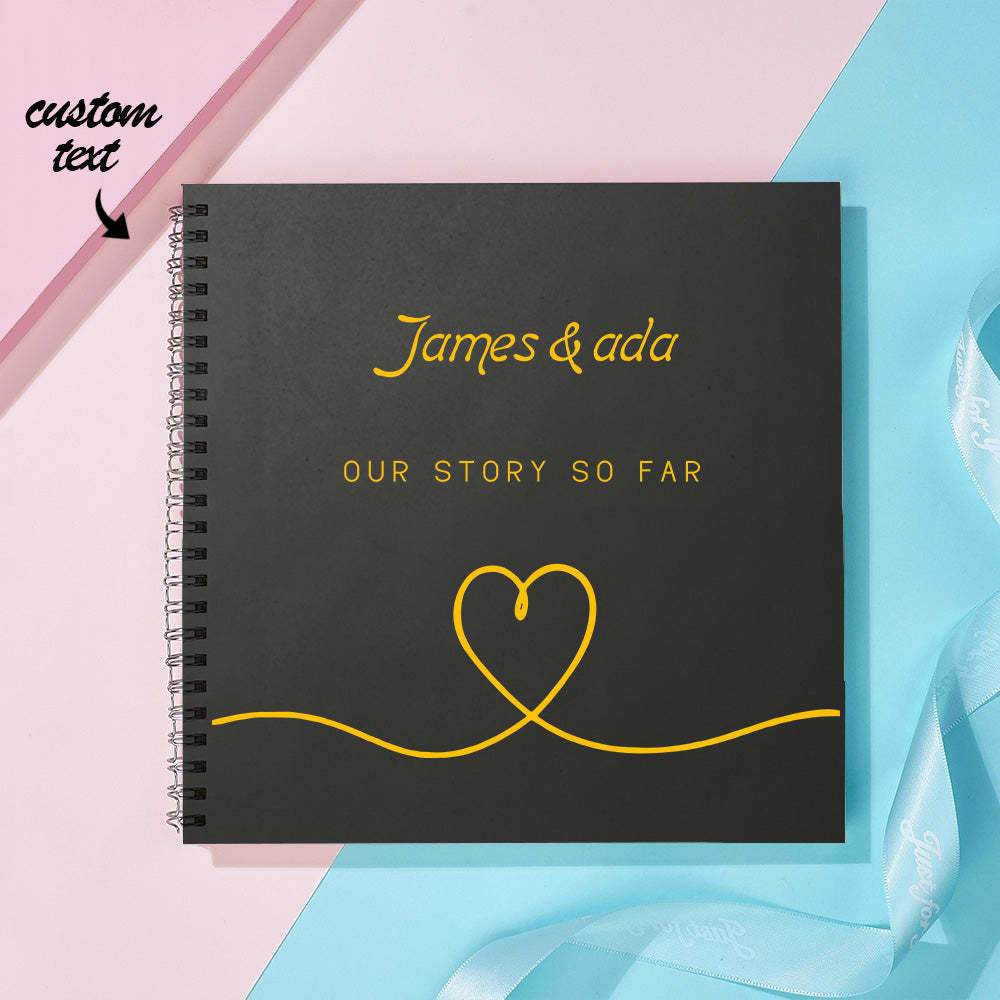 Personalized Text Notebook DIY Diary Portable Pierced Memory Notebook -