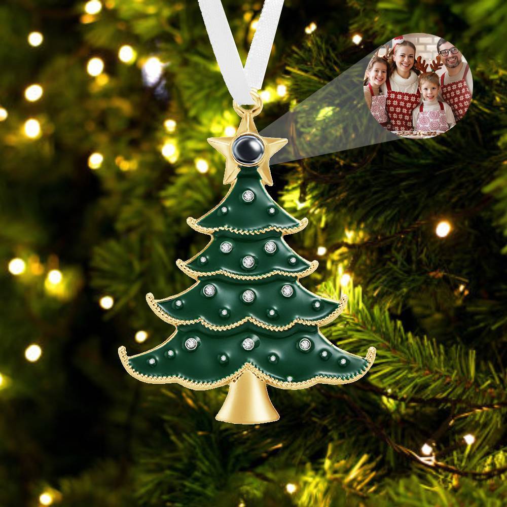 Personalized Projection Ornament Custom Photo Christmas Tree Ornament for Christmas Gifts -
