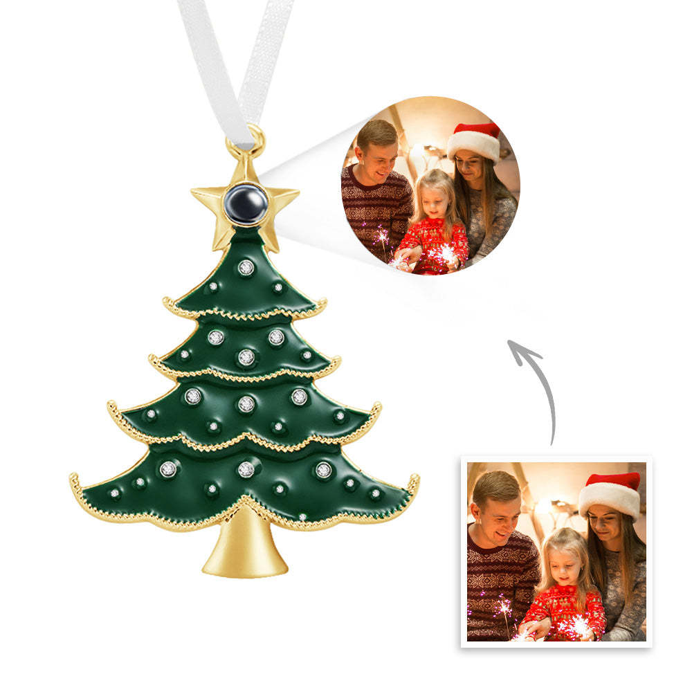 Personalized Projection Ornament Custom Photo Christmas Tree Ornament for Christmas Gifts -