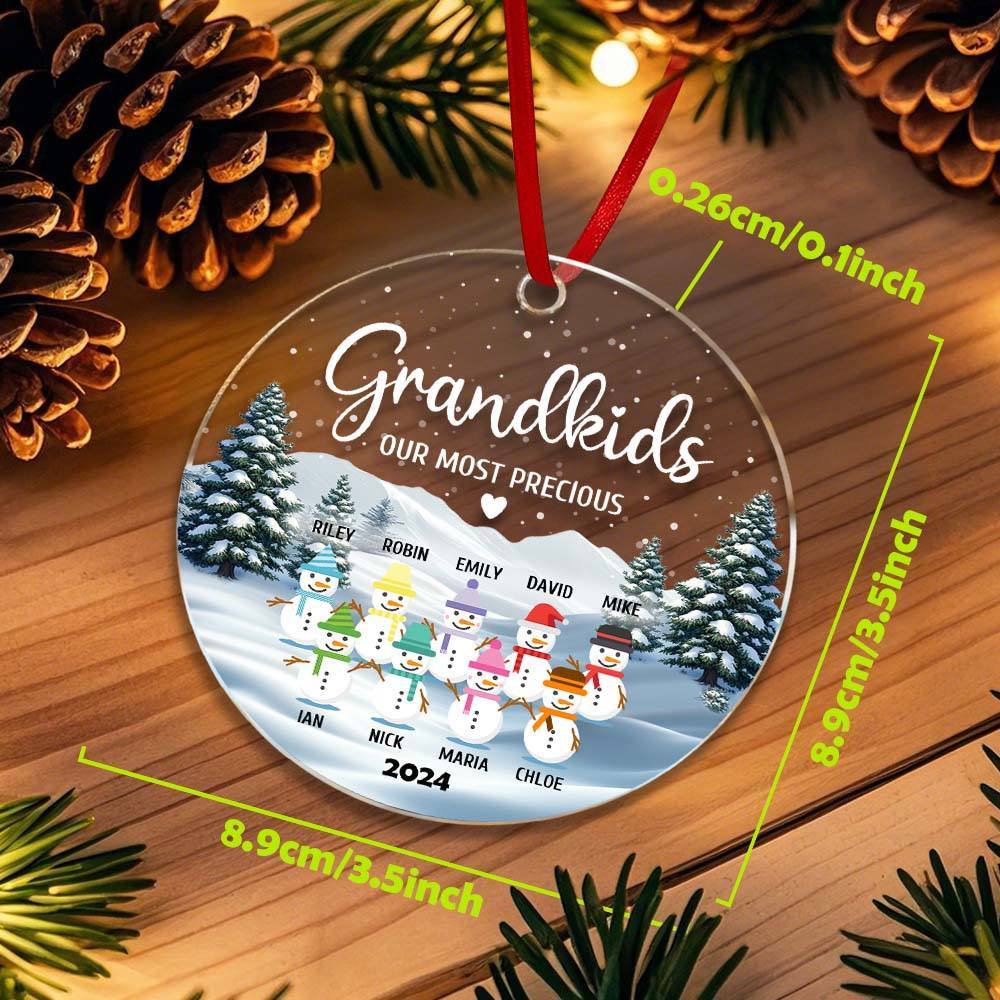 Personalized Snowman Ornament with Name Christmas Family Ornament for Christmas Gifts -