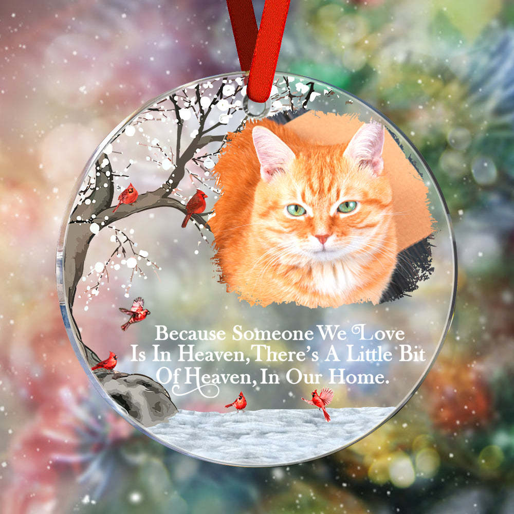 Personalized Memorial Ornament with Photo Christmas Ornament Memorial Gift for Family or Friends -