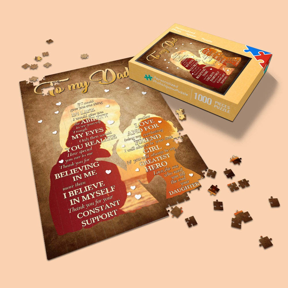 Unique Father's Day Gift Personalized Father's Day Gift Dad Birthday Gift Jigsaw Puzzle