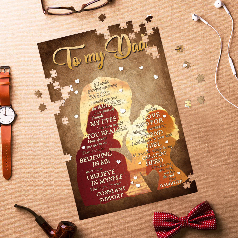 Unique Father's Day Gift Personalized Father's Day Gift Dad Birthday Gift Jigsaw Puzzle