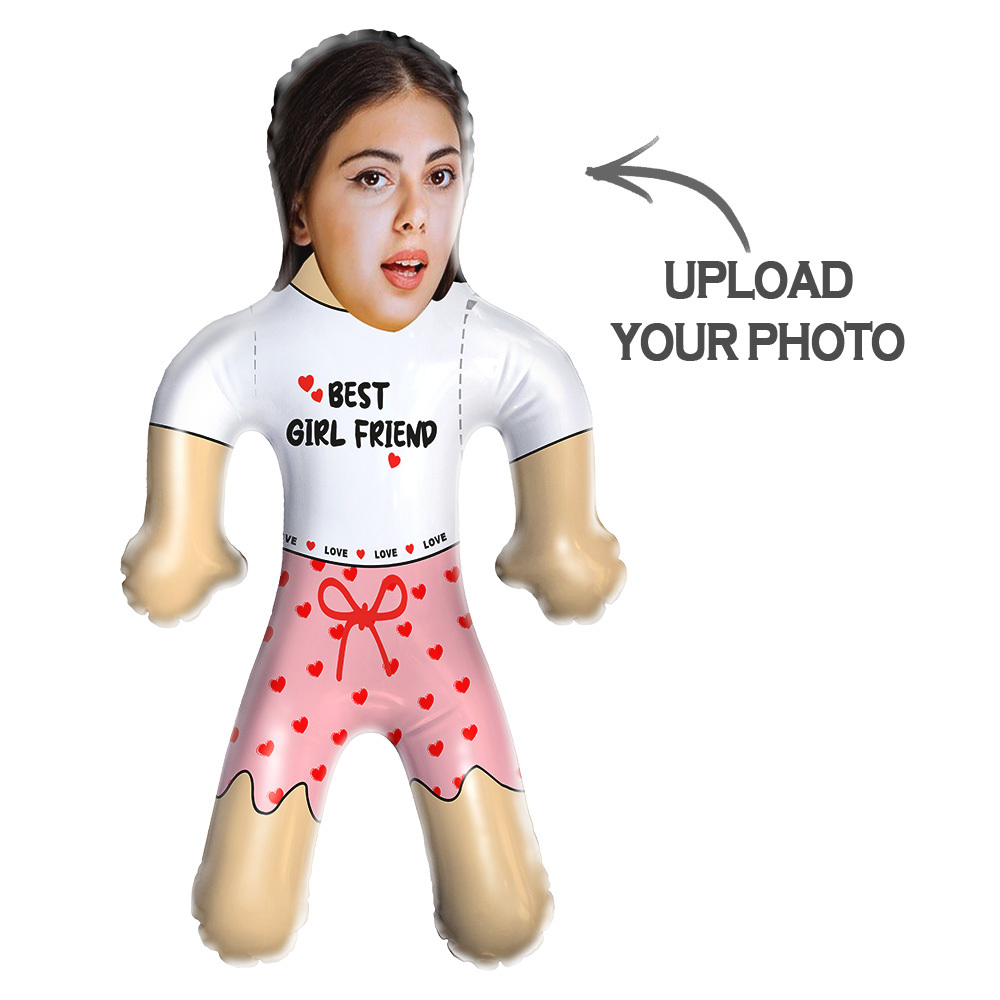 Custom Blow Up Doll Personalized Your Face & Text Air Minime Doll For Couple -