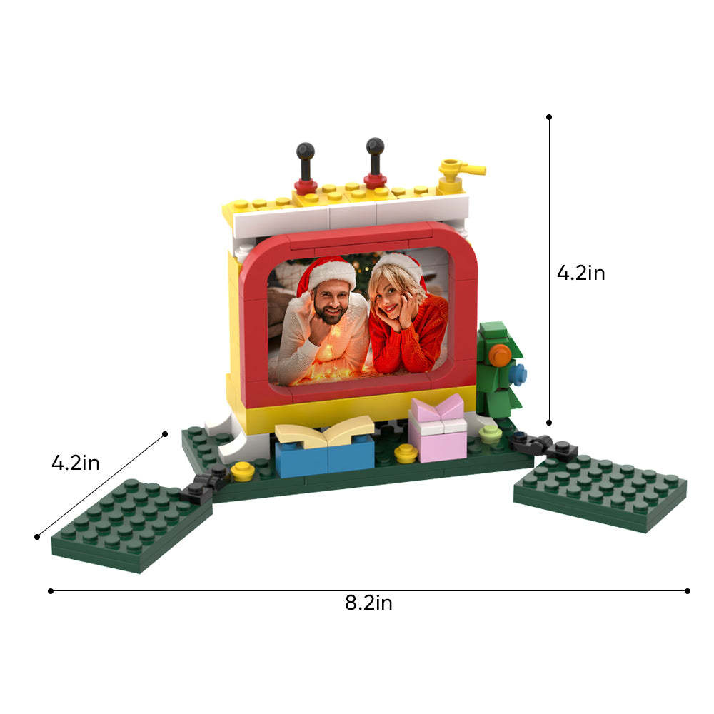 Custom Brick Christmas Gifts Personalized Brick Figures with Television -