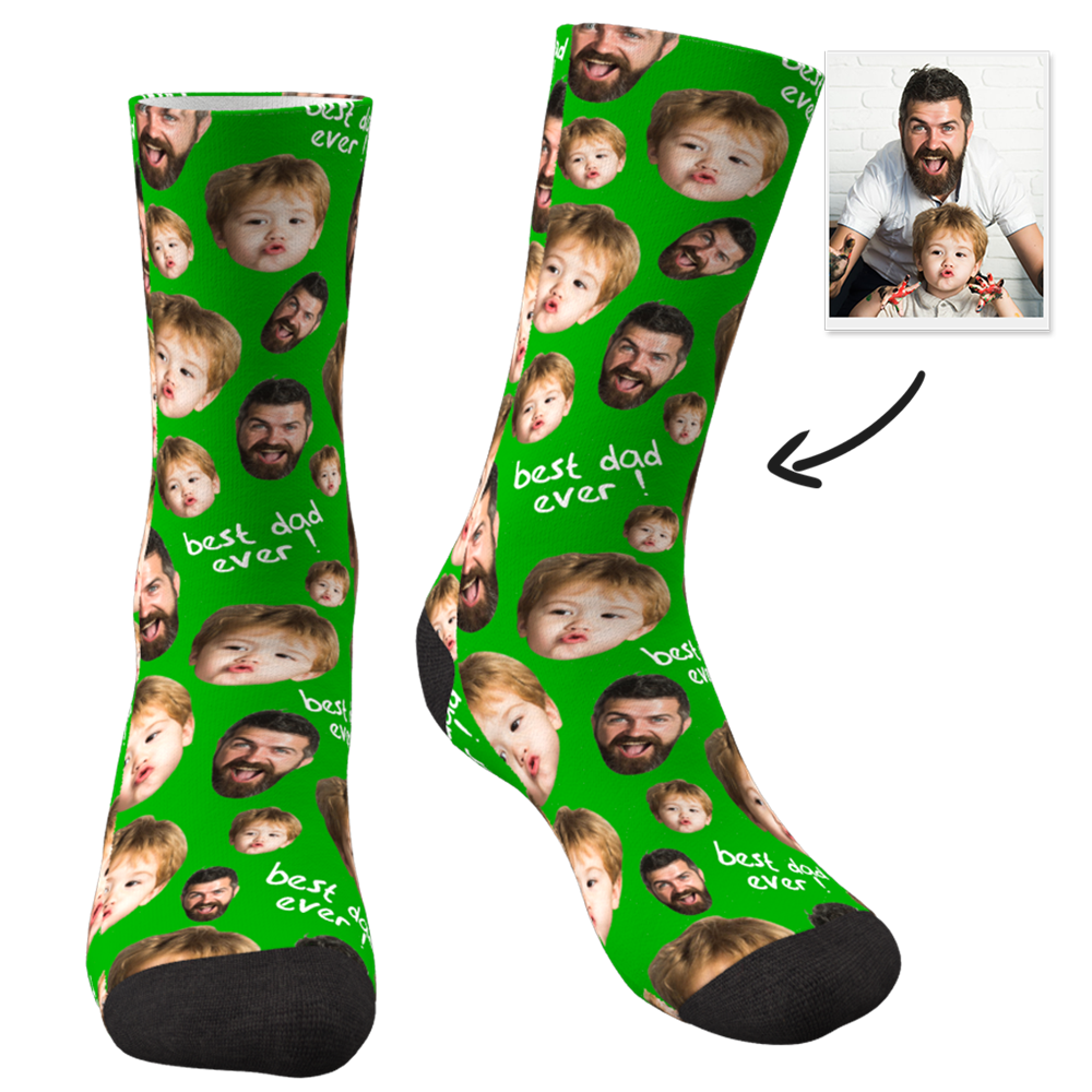 Custom Face Socks To The Best Dad-PhotoPuzzleAU