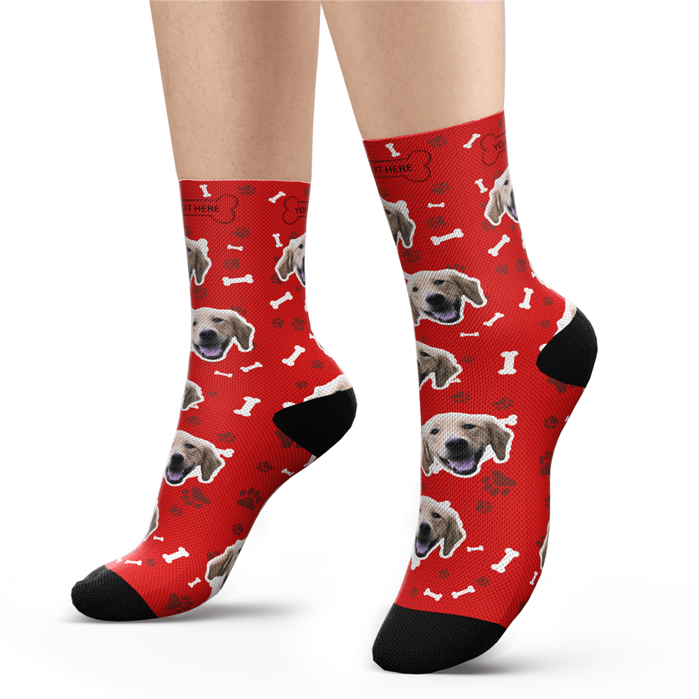 Custom Dog Socks With Your Text